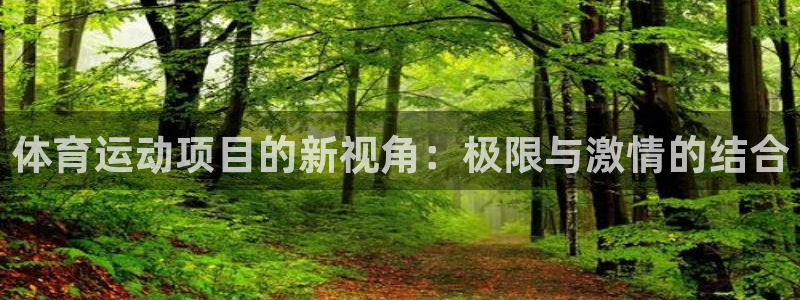 三亿体育：体育运动项目的新视角：极限与激情的结合